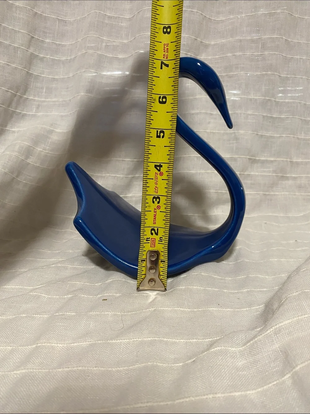 Vintage Blue Ceramic Swan Dish